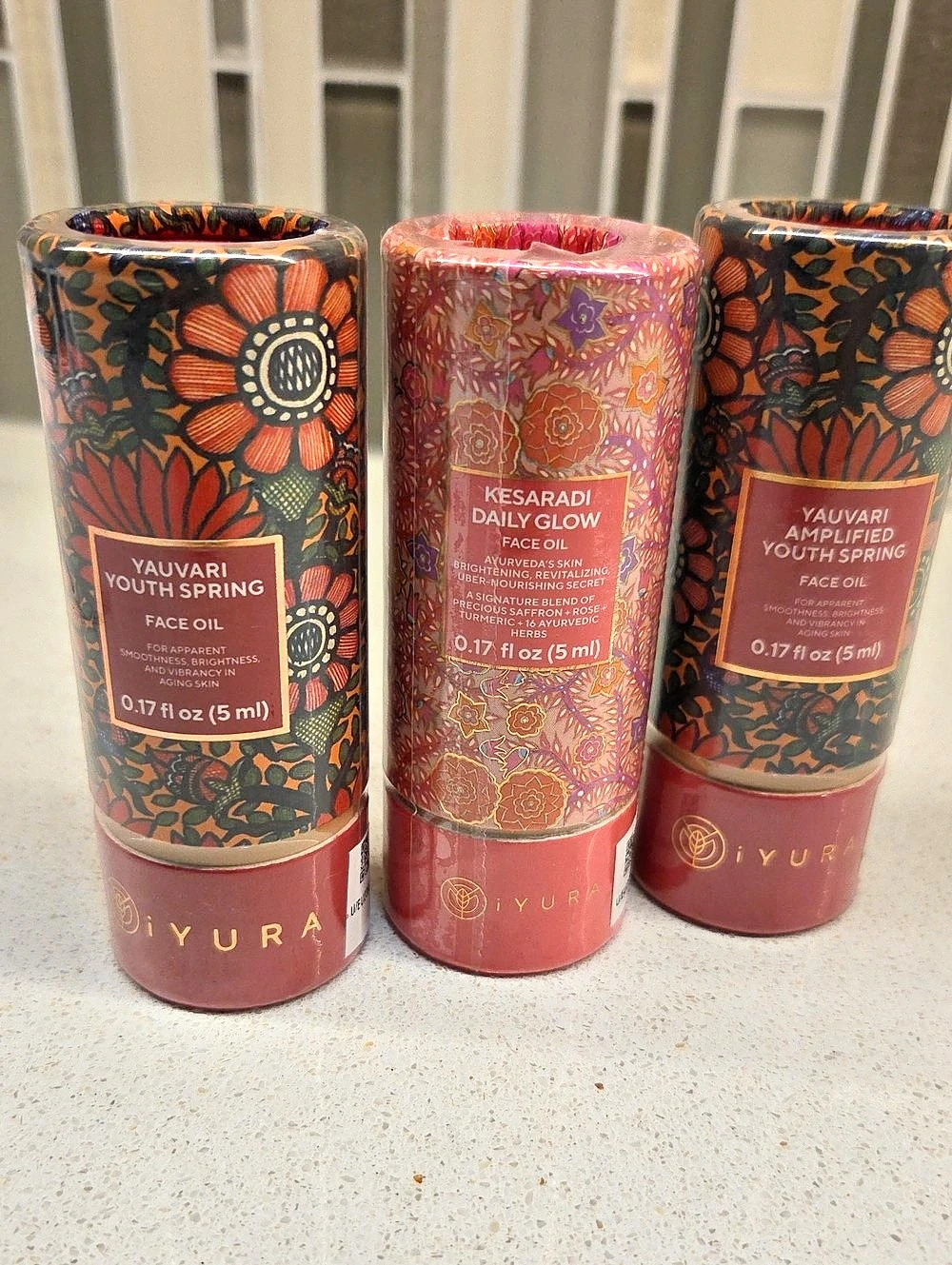 Ayura Face Oil Set Floral Red & Pink NWT